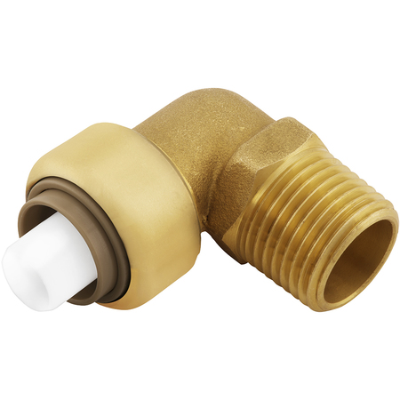 JONES STEPHENS 1/2" MPT PlumBite Push On 90° Elbow Adapter C77432LF